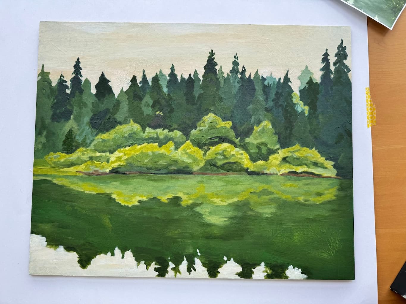Bergsee Lag Tuleritg Flims - Acrylmalerei von Anja Boos