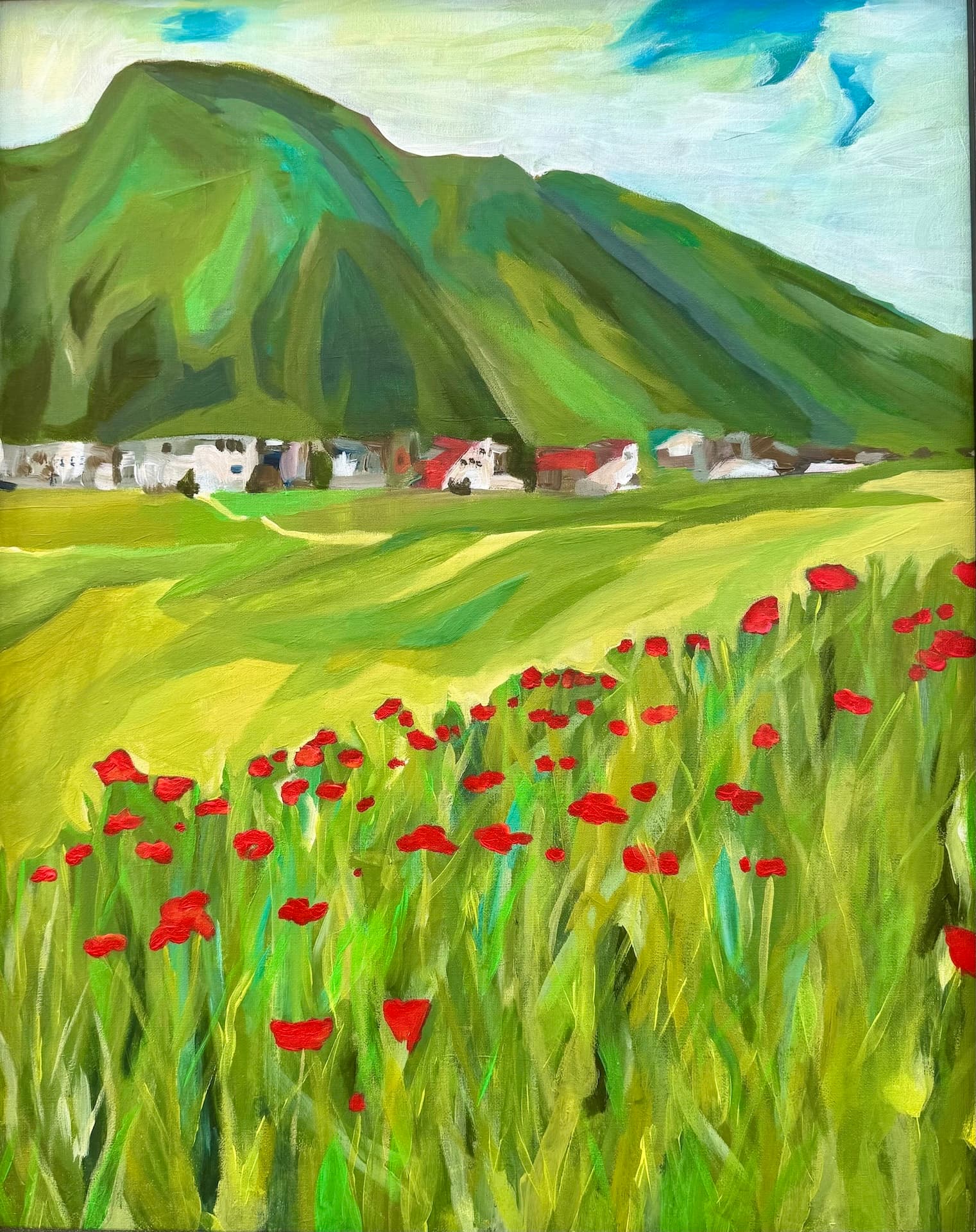 Mohnblumen am Belpberg - Kunstwerk von Anja Boos