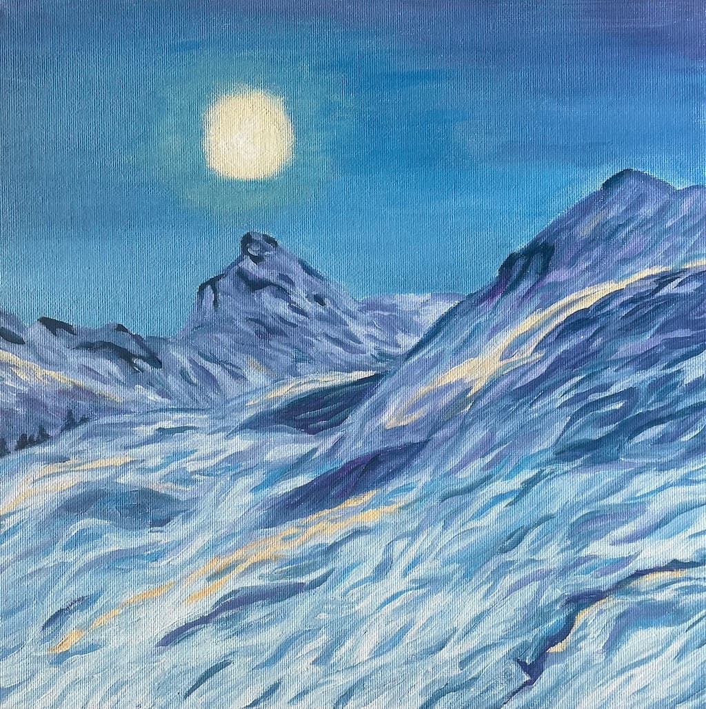 Adelboden Berge im Schnee